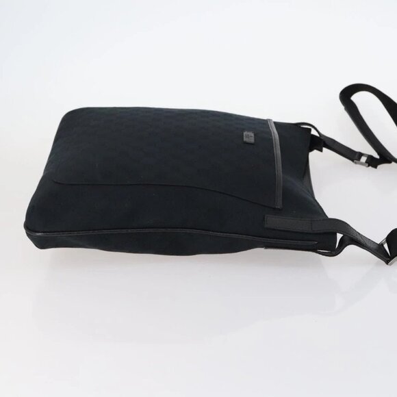 GUCCI GG Canvas Shoulder Bag Black Silver 122791 Auth 135007 - Picture 6 of 16